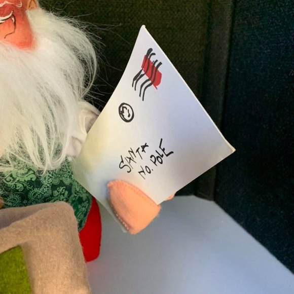 Annalee Holiday figurine Xmas Santa Mail 1991 post office letter carrier Doll. - Picture 3 of 10